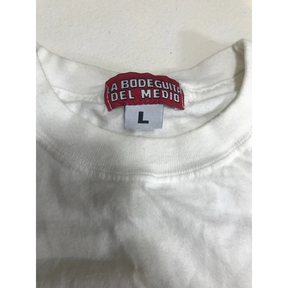 La bodeguita Del Medio Cuba Shirt Men Size L White